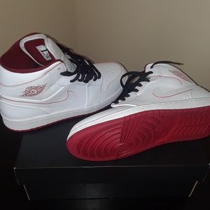 Red /white Jordan retro 1's